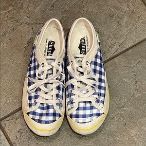Simple Women's Checkered Blue and White Eco Sneaks